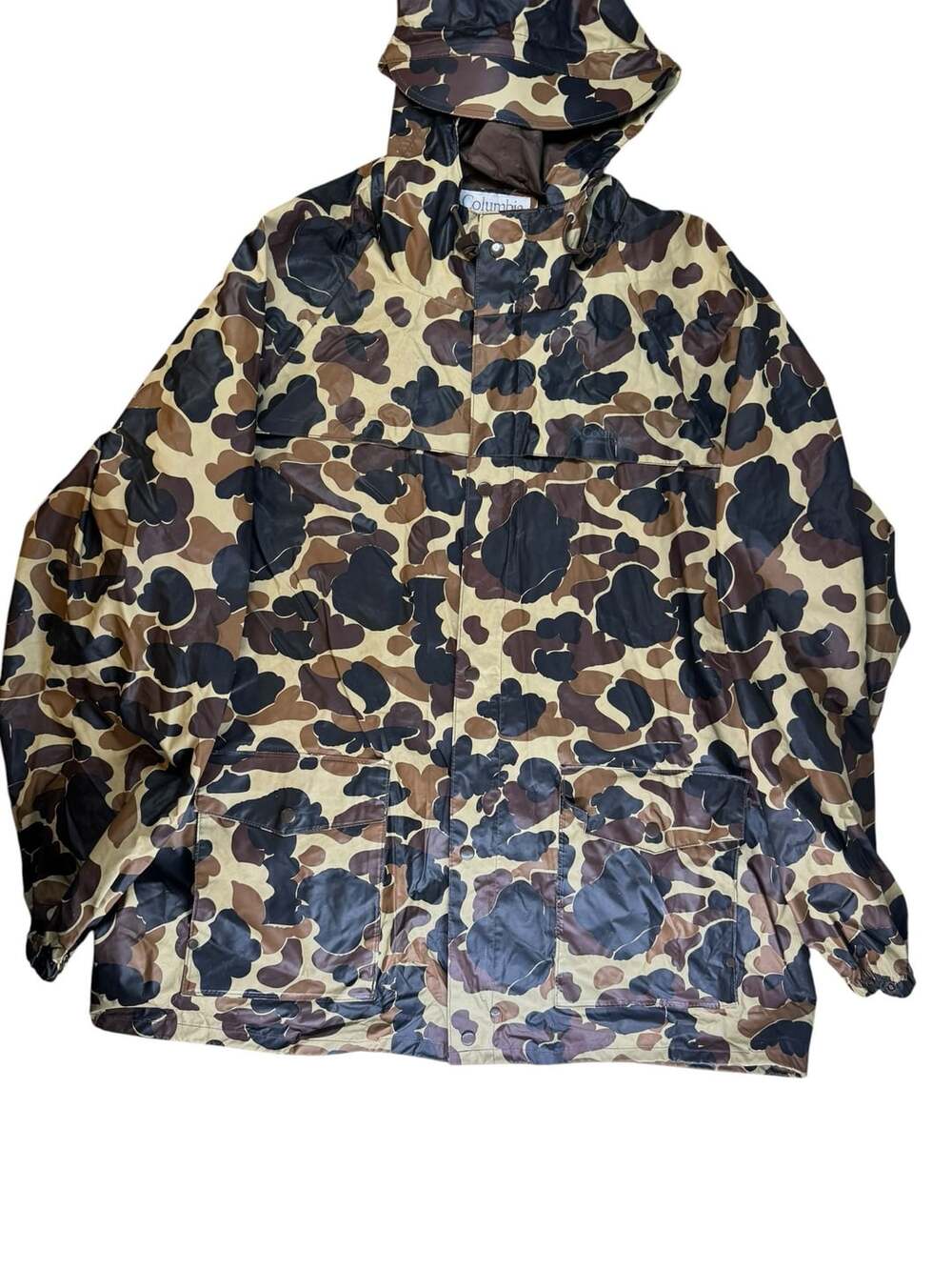 Vintage Columbia Sportswear Company Duck Camo Rain Jacket Men's Tall XXL